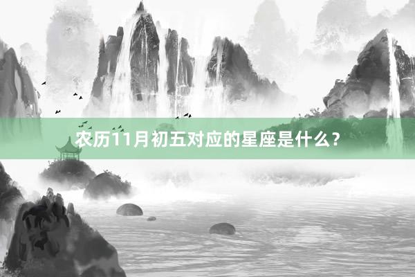 农历11月初五对应的星座是什么？